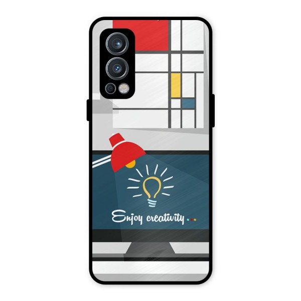 Creative Workspace Design Metal Back Case for OnePlus Nord 2 5G